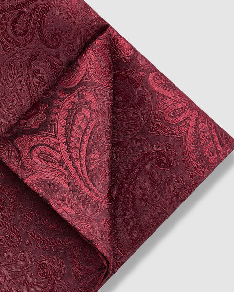 Silk Self Paisley Pocket Square
